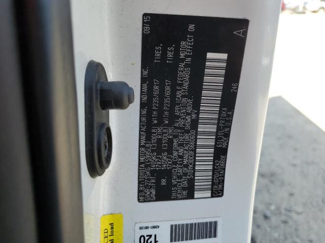 5TDYK3DC0FS660600 - 2015 TOYOTA SIENNA XLE WHITE photo 13