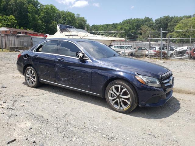 55SWF4KB1GU117241 - 2016 MERCEDES-BENZ C 300 4MATIC BLUE photo 4