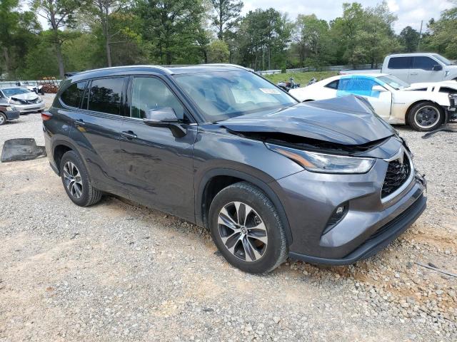 5TDGZRAH3MS537588 - 2021 TOYOTA HIGHLANDER XLE GRAY photo 4