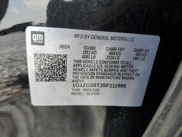 1G1ZG5ST3SF111996 - 2025 CHEVROLET MALIBU RS BLACK photo 13