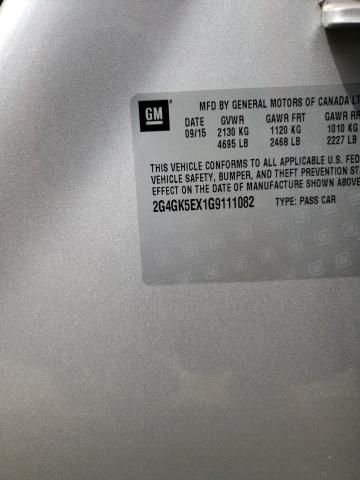 2G4GK5EX1G9111082 - 2016 BUICK REGAL 银色 照片 12