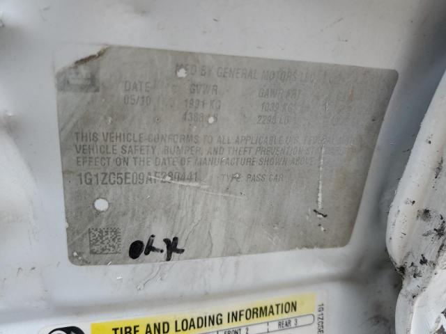 1G1ZC5E09AF289441 - 2010 CHEVROLET MALIBU 1LT WHITE photo 12