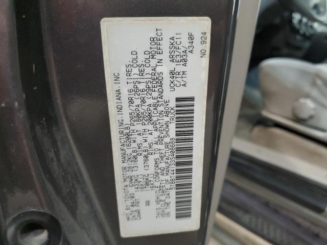 5TBBT44133S408688 - 2003 TOYOTA TUNDRA ACCESS CAB SR5 GRAY photo 12