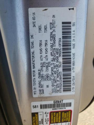 5TFRX5GN1GX064535 - 2016 TOYOTA TACOMA ACCESS CAB ვერცხლისფერი ფოტო 13