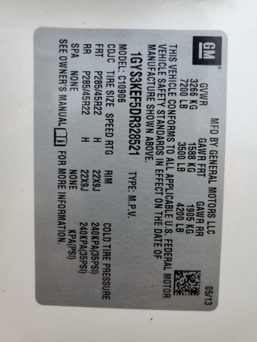 1GYS3KEF5DR328521 - 2013 CADILLAC ESCALADE ESV PLATINUM Кремовый фото 13