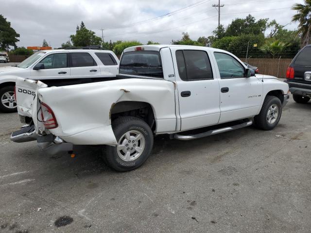 1B7GL2AX61S108254 - 2001 DODGE DAKOTA QUAD WHITE photo 3