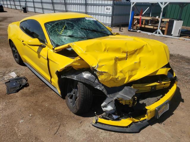 1FA6P8TH8F5400007 - 2015 FORD MUSTANG YELLOW photo 1