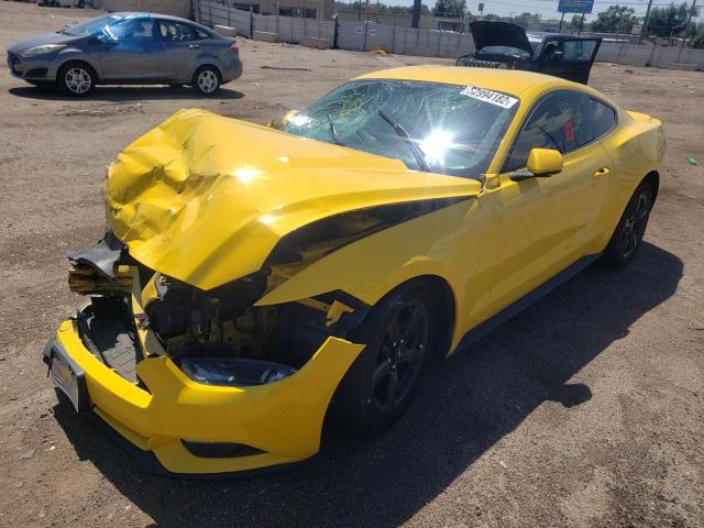1FA6P8TH8F5400007 - 2015 FORD MUSTANG YELLOW photo 2