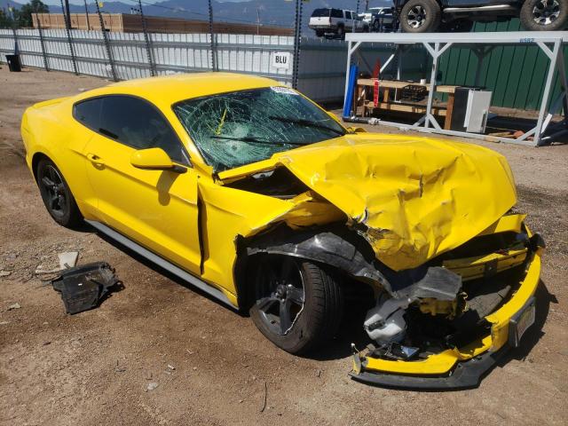 1FA6P8TH8F5400007 - 2015 FORD MUSTANG YELLOW photo 9