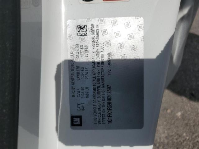 1G1FK1R69H0202597 - 2017 CHEVROLET CAMARO ZL1 WHITE photo 13