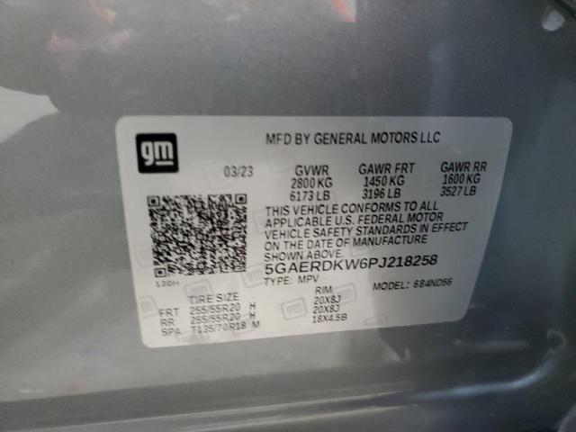 5GAERDKW6PJ218258 - 2023 BUICK ENCLAVE AVENIR SILVER photo 13