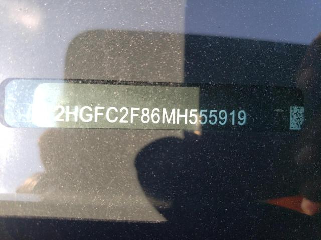 2HGFC2F86MH555919 - 2021 HONDA CIVIC SPORT 黑色 照片 12