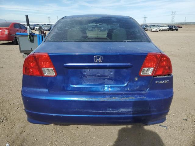 2HGES16374H580857 - 2004 HONDA CIVIC DX VP BLUE photo 6