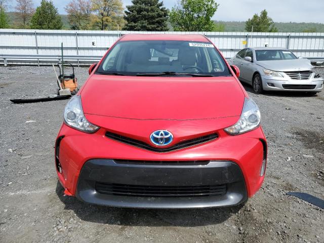 JTDZN3EU6GJ044501 - 2016 TOYOTA PRIUS V RED photo 5