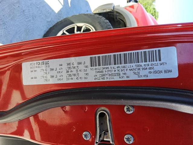 1C6RR7YT0HS532358 - 2017 RAM 1500 REBEL Qırmızı foto 12