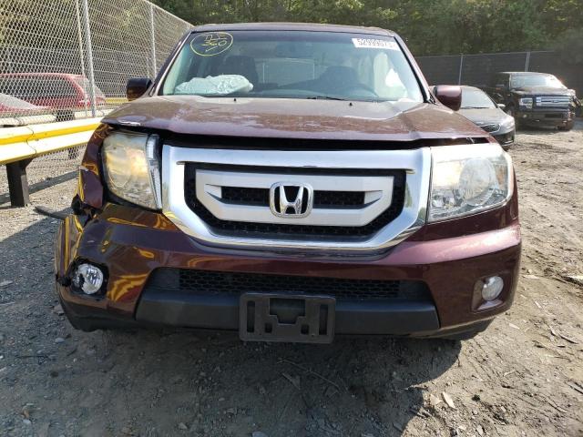 5FNYF4H51BB037197 - 2011 HONDA PILOT EXL BURGUNDY photo 5