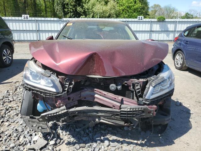 1HGCR2F82GA005766 - 2016 HONDA ACCORD EXL BURGUNDY photo 5