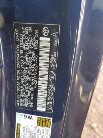 JTKDE177670217793 - 2007 TOYOTA SCION TC 蓝色 照片 13