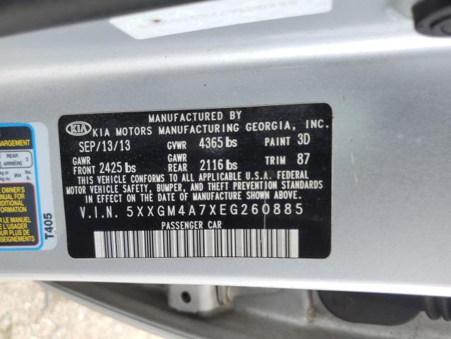 5XXGM4A7XEG260885 - 2014 KIA OPTIMA LX SILVER photo 13