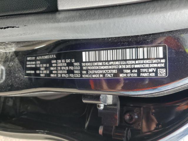 ZASPAKBN1K7C67083 - 2019 ALFA ROMEO STELVIO TI BLACK photo 13