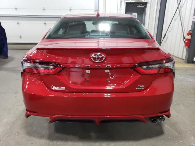 4T1T11BK2PU089826 - 2023 TOYOTA CAMRY SE NIGHT SHADE RED photo 6