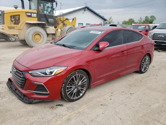 KMHD04LB9HU315241 - 2017 HYUNDAI ELANTRA SPORT RED photo 1