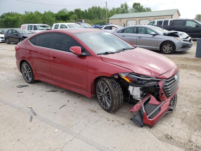 KMHD04LB9HU315241 - 2017 HYUNDAI ELANTRA SPORT RED photo 4