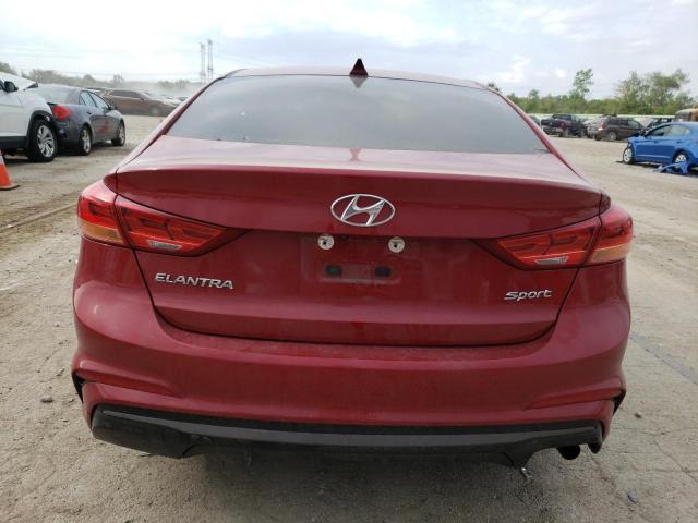 KMHD04LB9HU315241 - 2017 HYUNDAI ELANTRA SPORT RED photo 6