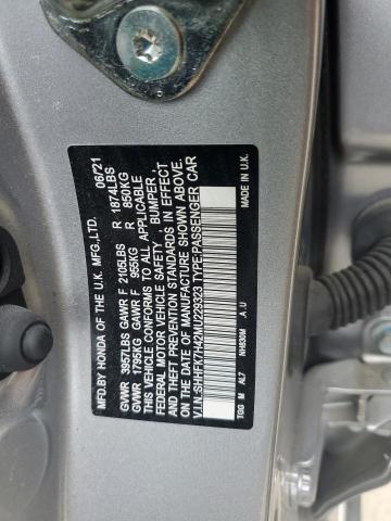 SHHFK7H42MU229323 - 2021 HONDA CIVIC SPORT 银色 照片 12