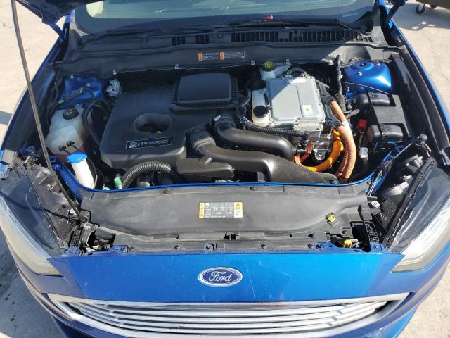 3FA6P0LU9JR103249 - 2018 FORD FUSION SE HYBRID BLUE photo 11