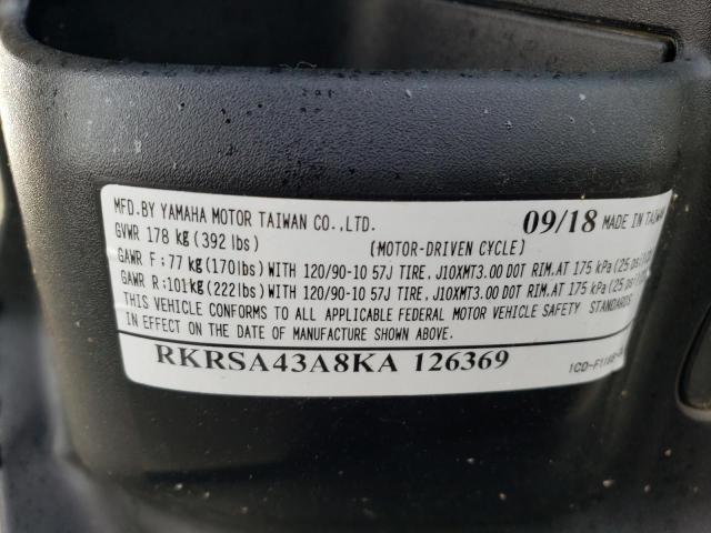 RKRSA43A8KA126369 - 2019 YAMAHA YW50 F BLACK photo 10