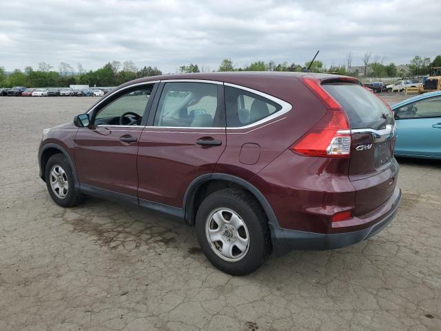 2HKRM4H35FH693421 - 2015 HONDA CR-V LX MAROON photo 2