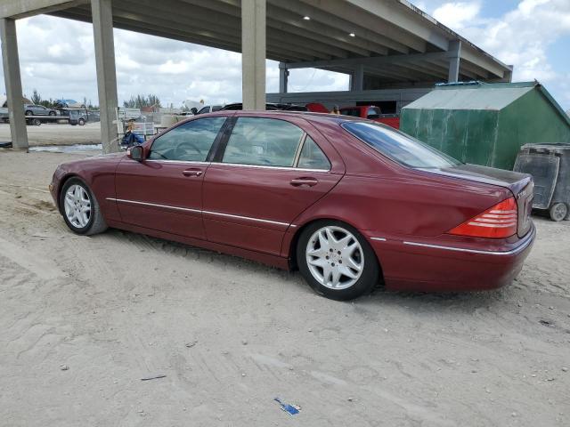 WDBNG75J83A366376 - 2003 MERCEDES-BENZ S 500 BURGUNDY photo 2