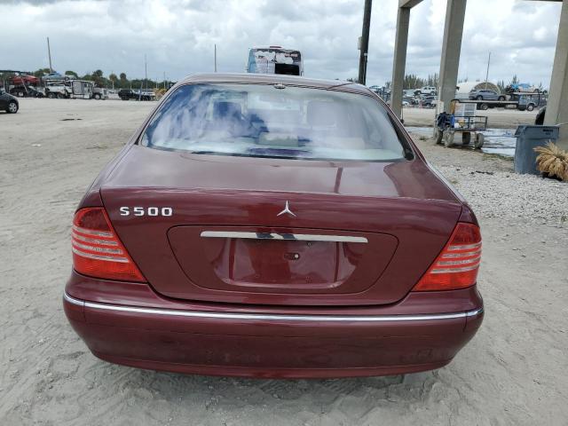 WDBNG75J83A366376 - 2003 MERCEDES-BENZ S 500 BURGUNDY photo 6