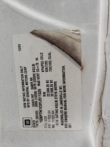 1GBP7H1C3YJ511326 - 2000 CHEVROLET C-SERIES C7H042 白色 照片 10