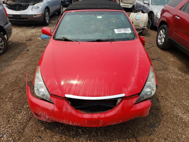 4T1FA38P85U050246 - 2005 TOYOTA CAMRY SOLA SE RED photo 5