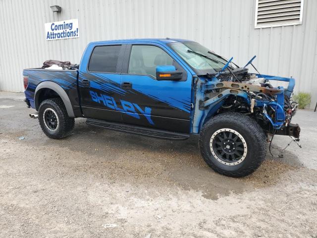 1FTFW1R66EFD08493 - 2014 FORD F150 SVT RAPTOR BLUE photo 4