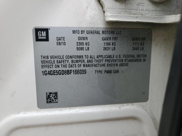 1G4GE5GD8BF166039 - 2011 BUICK LACROSSE CXS Ağ foto 12