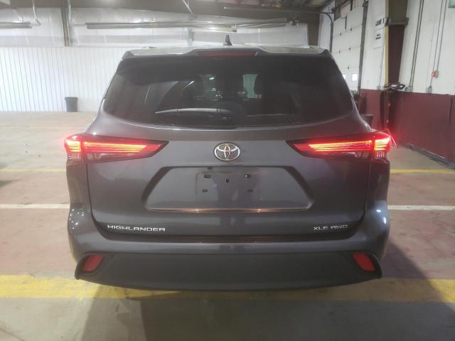 5TDHZRBH6LS513996 - 2020 TOYOTA HIGHLANDER XLE CHARCOAL photo 6