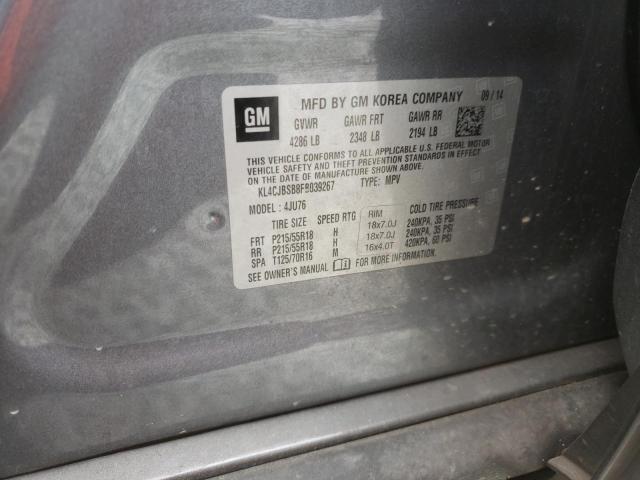 KL4CJBSB8FB039267 - 2015 BUICK ENCORE CONVENIENCE 灰色 照片 13