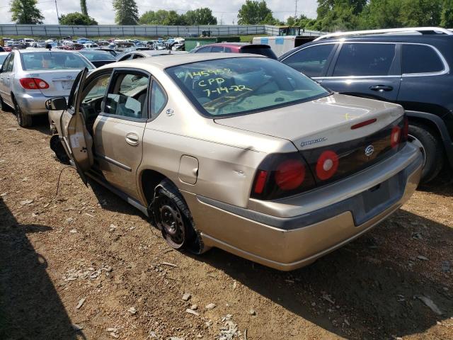 2G1WF52E849270547 - 2004 CHEVROLET IMPALA GOLD photo 3