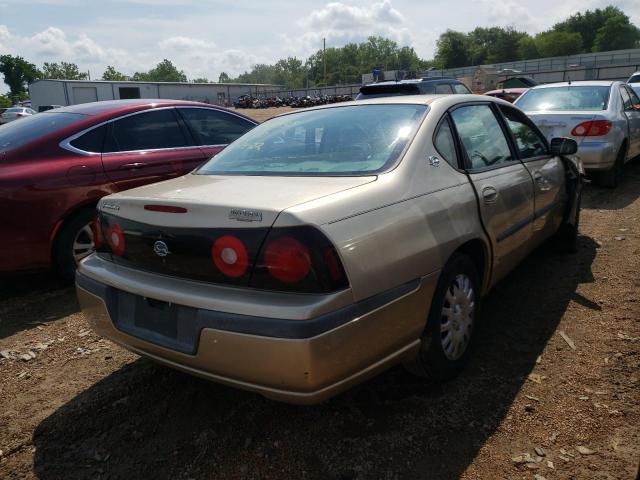 2G1WF52E849270547 - 2004 CHEVROLET IMPALA GOLD photo 4