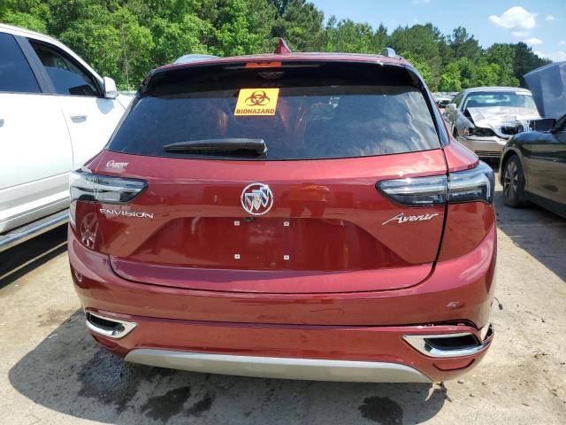 LRBFZRR40PD031406 - 2023 BUICK ENVISION AVENIR BURGUNDY photo 6