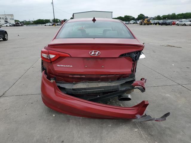 5NPE24AF1HH472636 - 2017 HYUNDAI SONATA SE RED photo 6