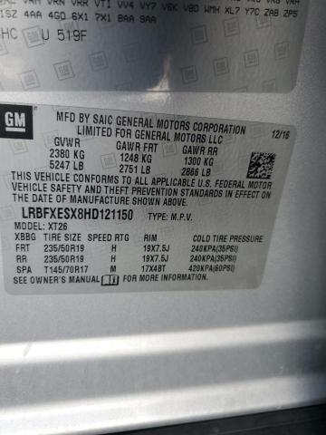 LRBFXESX8HD121150 - 2017 BUICK ENVISION PREMIUM SILVER photo 12