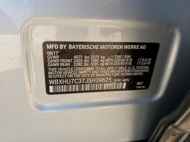 WBXHU7C37J5H39625 - 2018 BMW X1 SDRIVE28I SILVER photo 13