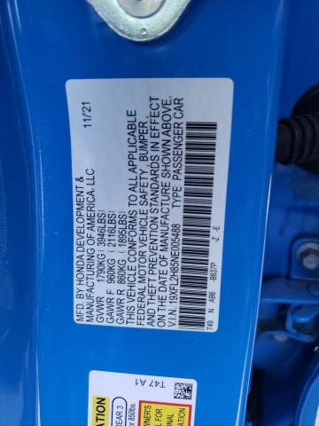 19XFL2H85NE005488 - 2022 HONDA CIVIC SPORT 蓝色 照片 12