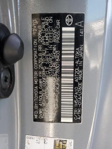 JTKJF5C77B3018403 - 2011 TOYOTA SCION TC 灰色 照片 12