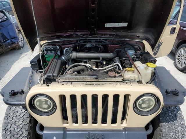 1J4FA49S61P323118 - 2001 JEEP WRANGLER / SPORT TAN photo 11