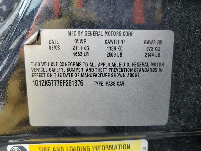 1G1ZK57778F281376 - 2008 CHEVROLET MALIBU LTZ Qara foto 12